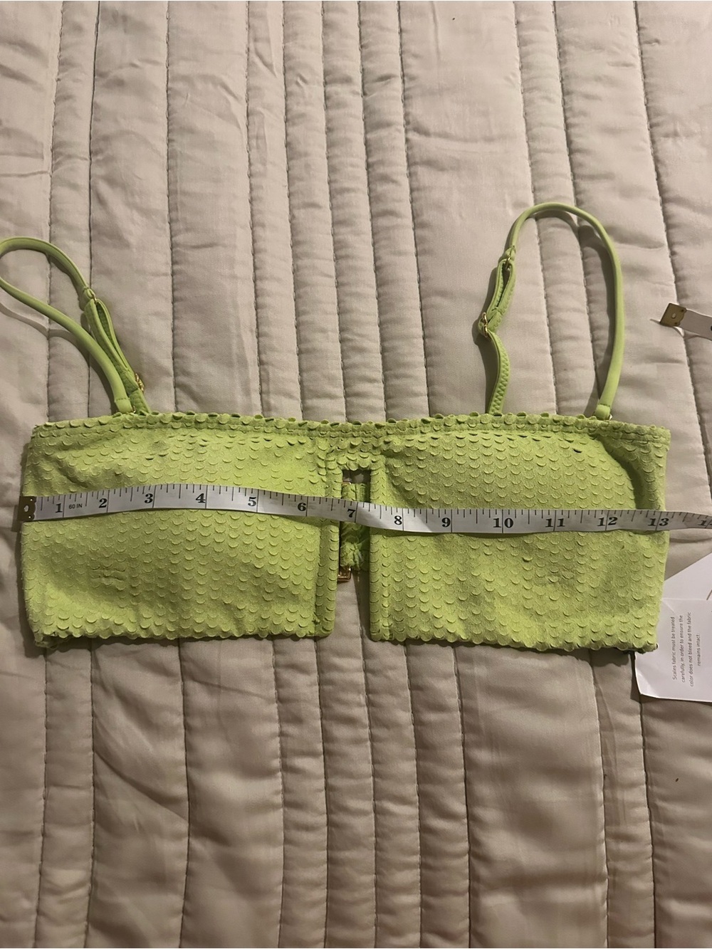 ViX Paula Hermanny
Scales Sandy Bandeau Bikini Top in Lime NWT - Picture 6 of 13